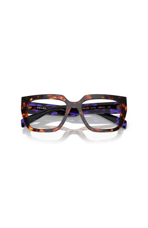 Prada 50mm Irregular Optical Glasses In Multi