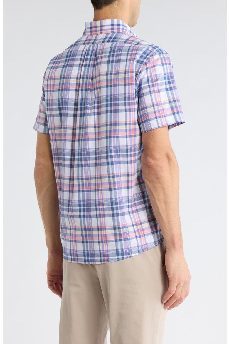 Sport Fit Plaid Short Sleeve Button-Down Shirt, Alternate, color, SUMMERPLAID
