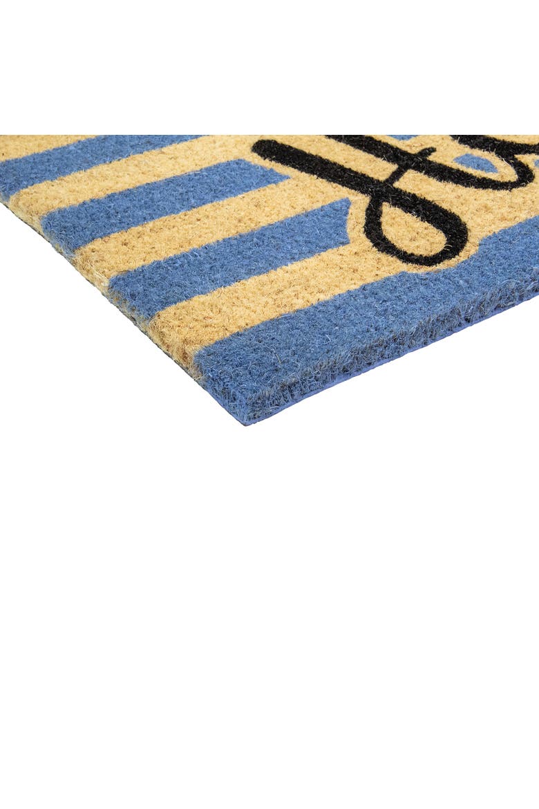 Natural Coir "Hello" Outdoor Rectangular Doormat 18" x 30", Alternate, color, Yellow