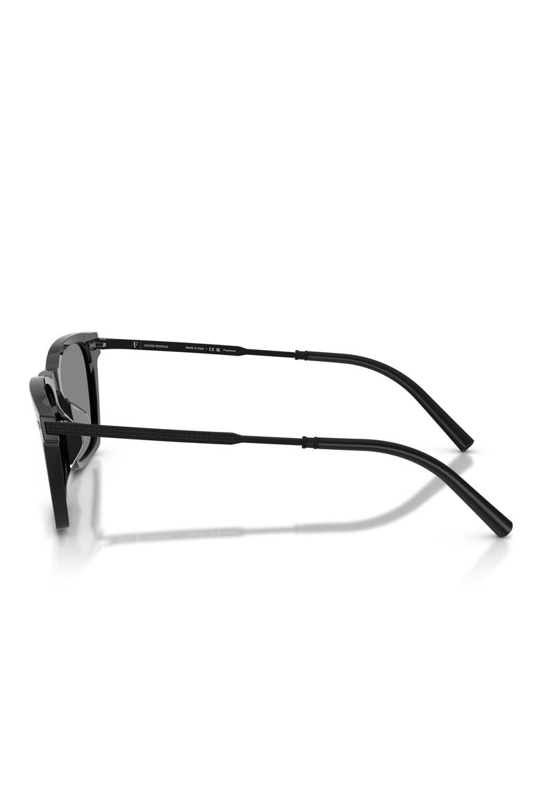 54mm Roger Federer R-19 Polarized Sunglasses, Alternate, color, BLACK / IRON WASH TO DARK