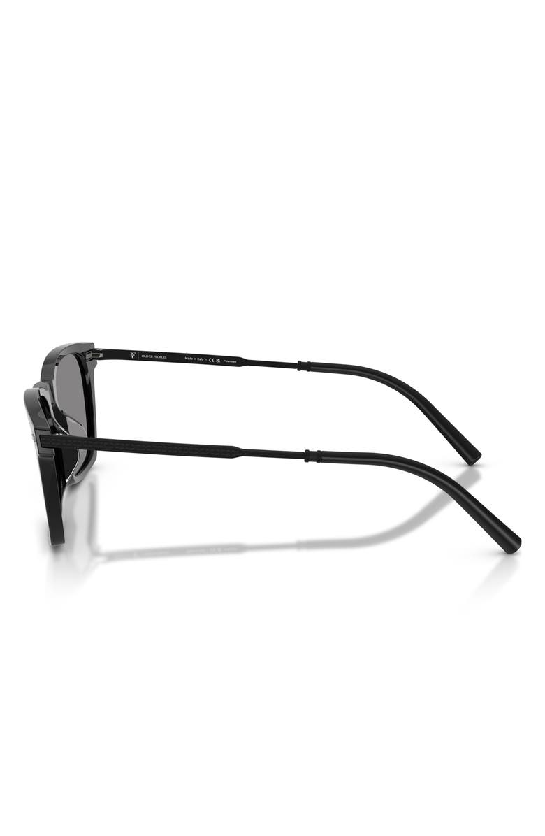 Oliver Peoples 54mm Roger Federer R-19 Polarized Sunglasses, Alternate, color, Black / Iron Wash To Dark