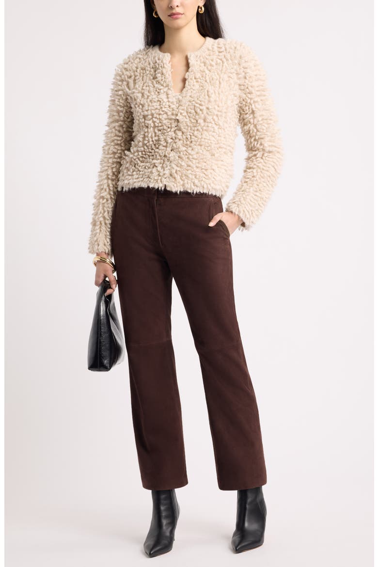 Fringe Bomber Sweater, Alternate, color, BEIGE OATMEAL