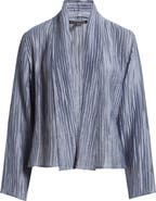 Eileen Fisher High Collar Tie Waist Jacket