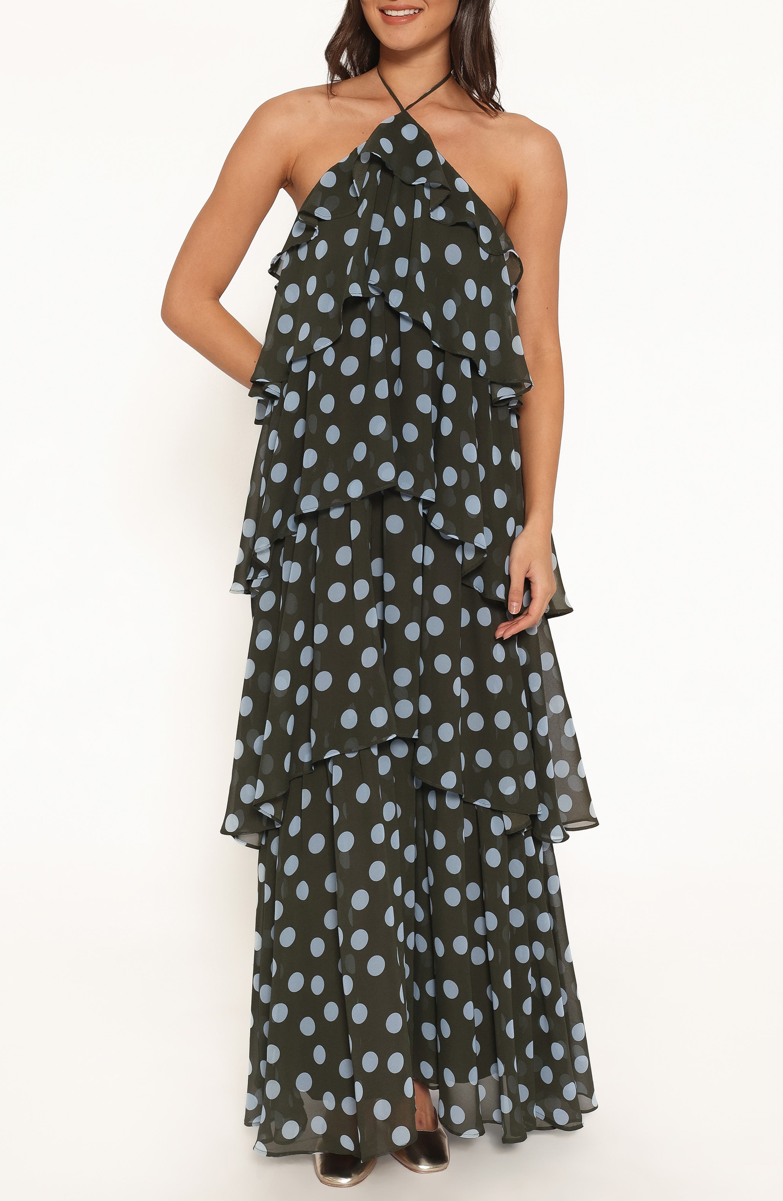 selected OLIVE POLKA DOT