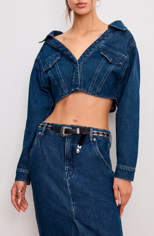 GOOD AMERICAN GOOD AMERICAN DENIM CROP TOP 