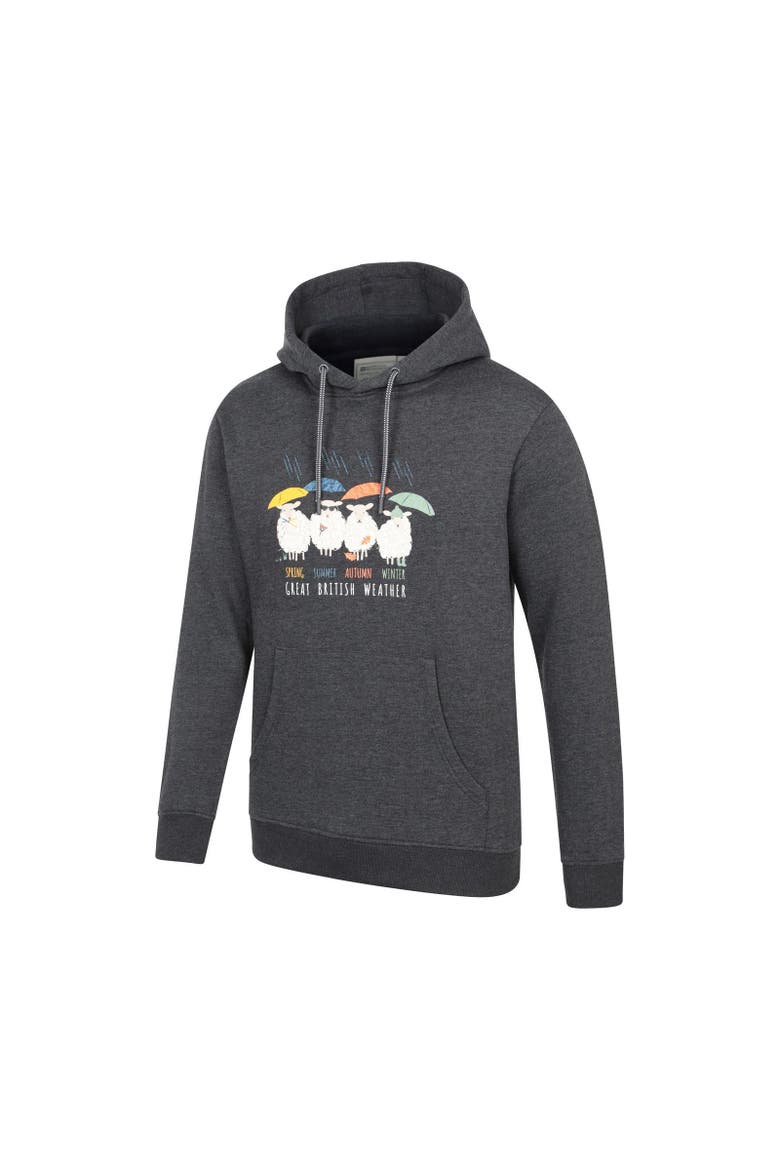 Great British Weather Overhead Hoodie, Alternate, color, Charcoal