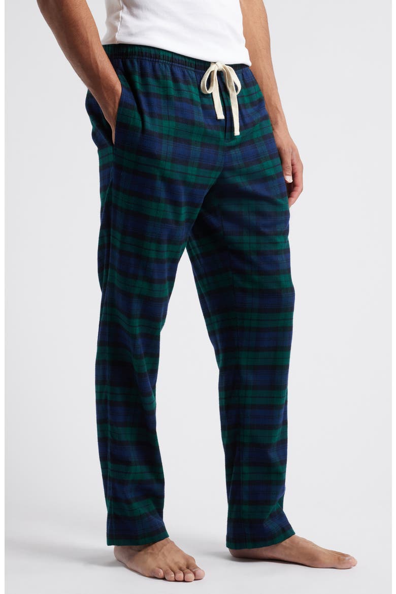 Holiday Print Flannel Lounge Pants, Alternate, color, CHARLESTON GREEN