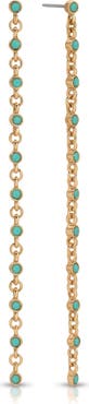 Ettika Dainty Crystal Linear Drop Earrings