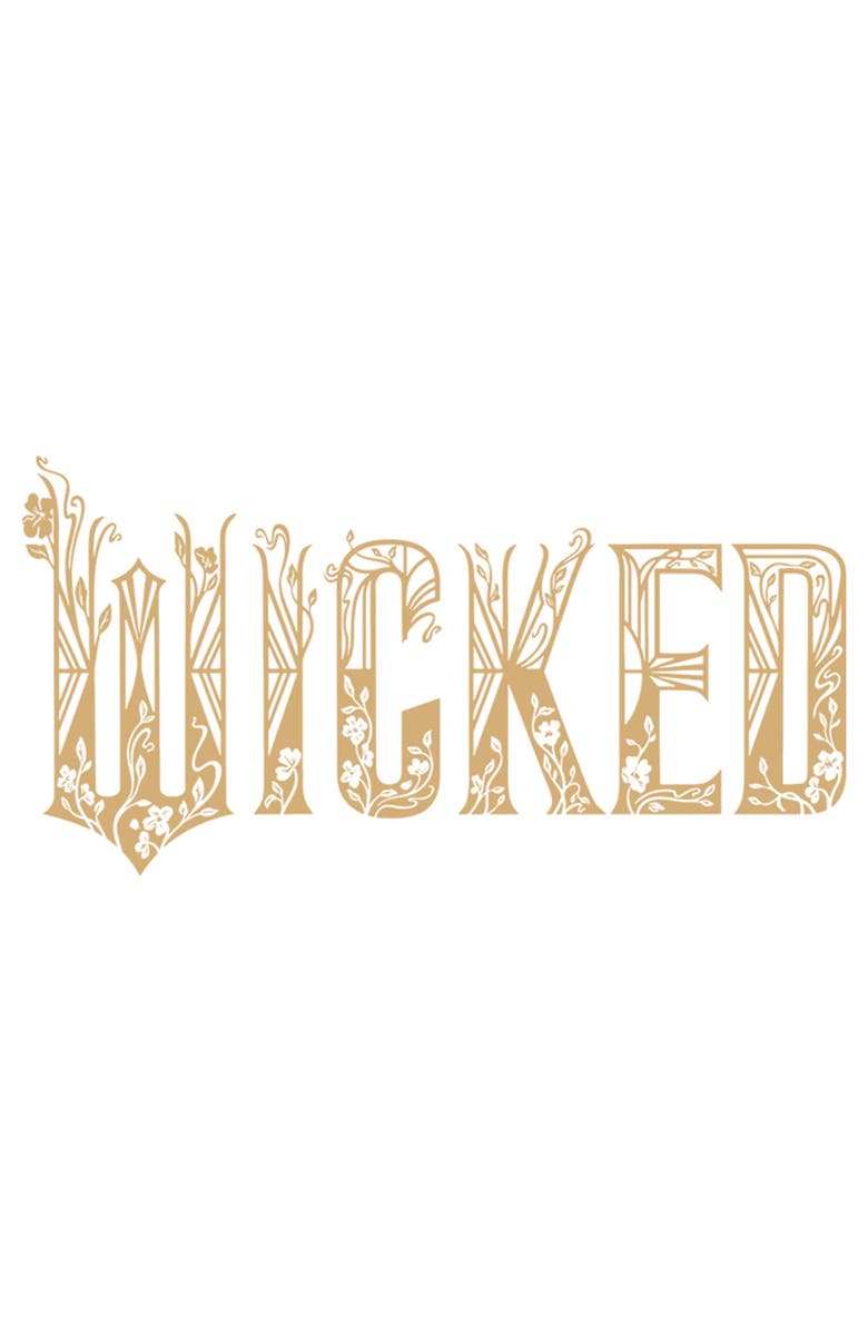 Wicked: For Good Boy's Wicked For Good Official Floral Logo  Graphic T-Shirt, Alternate, color, White