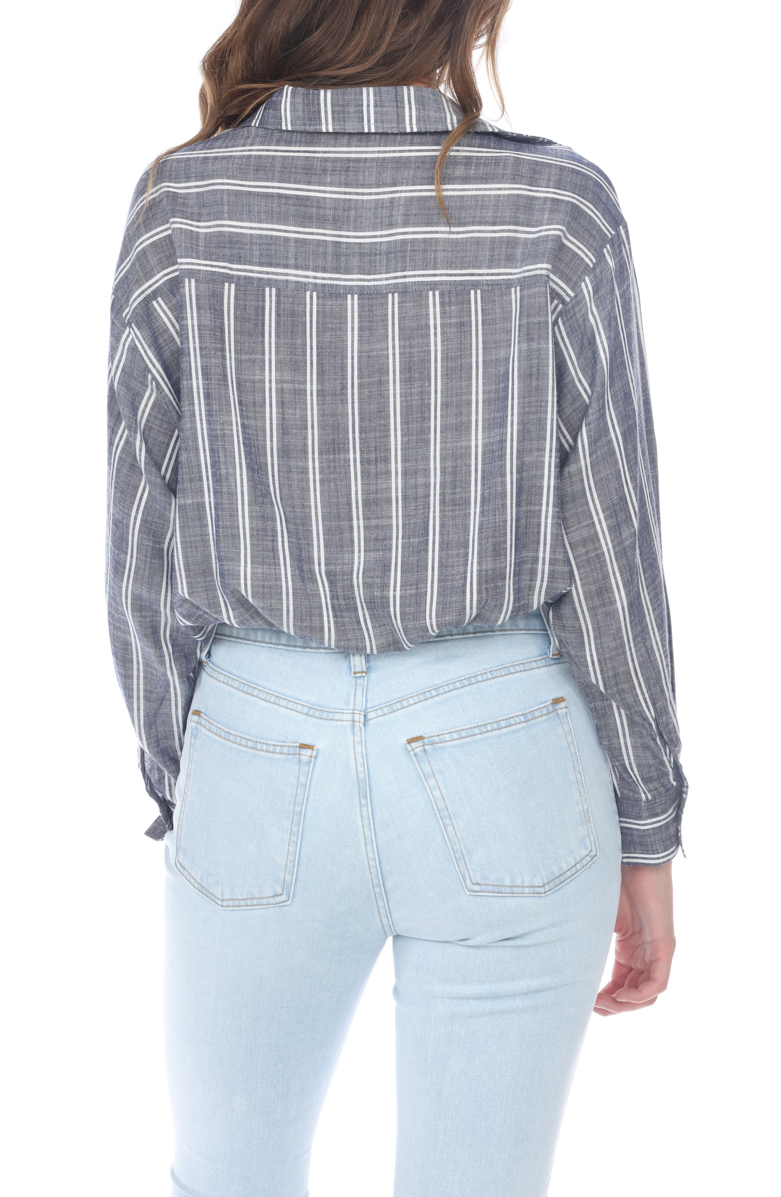 Stripe Drawstring Top - image 4