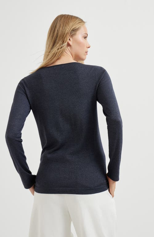 Brunello Cucinelli Sparkling Sweaters And Cardigans Blue In Blue