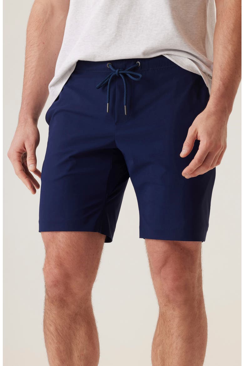 SolarX Stretch Nylon Warp Knit Drawstring Shorts, Alternate, color, INDIGO