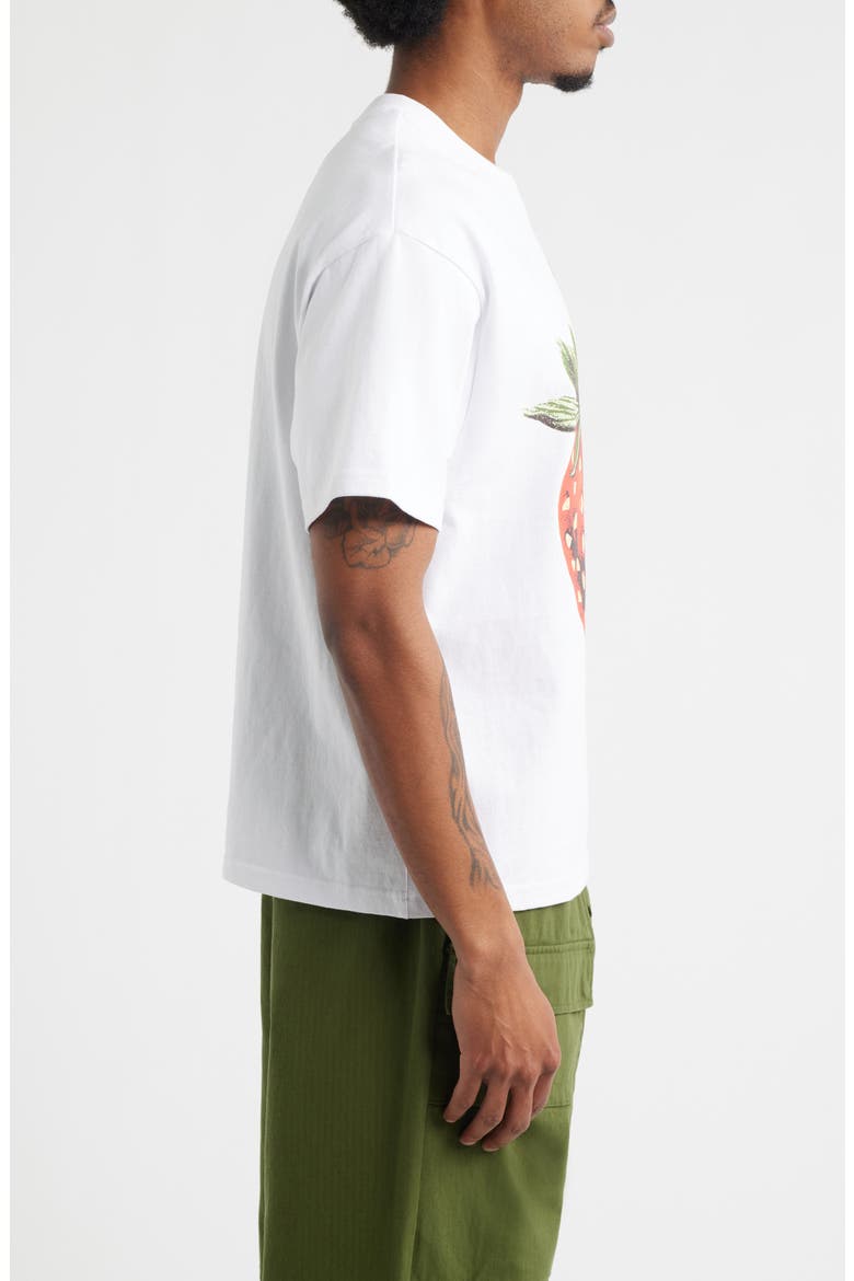 Boxy Diamond Berry Graphic T-Shirt, Alternate, color, WHITE