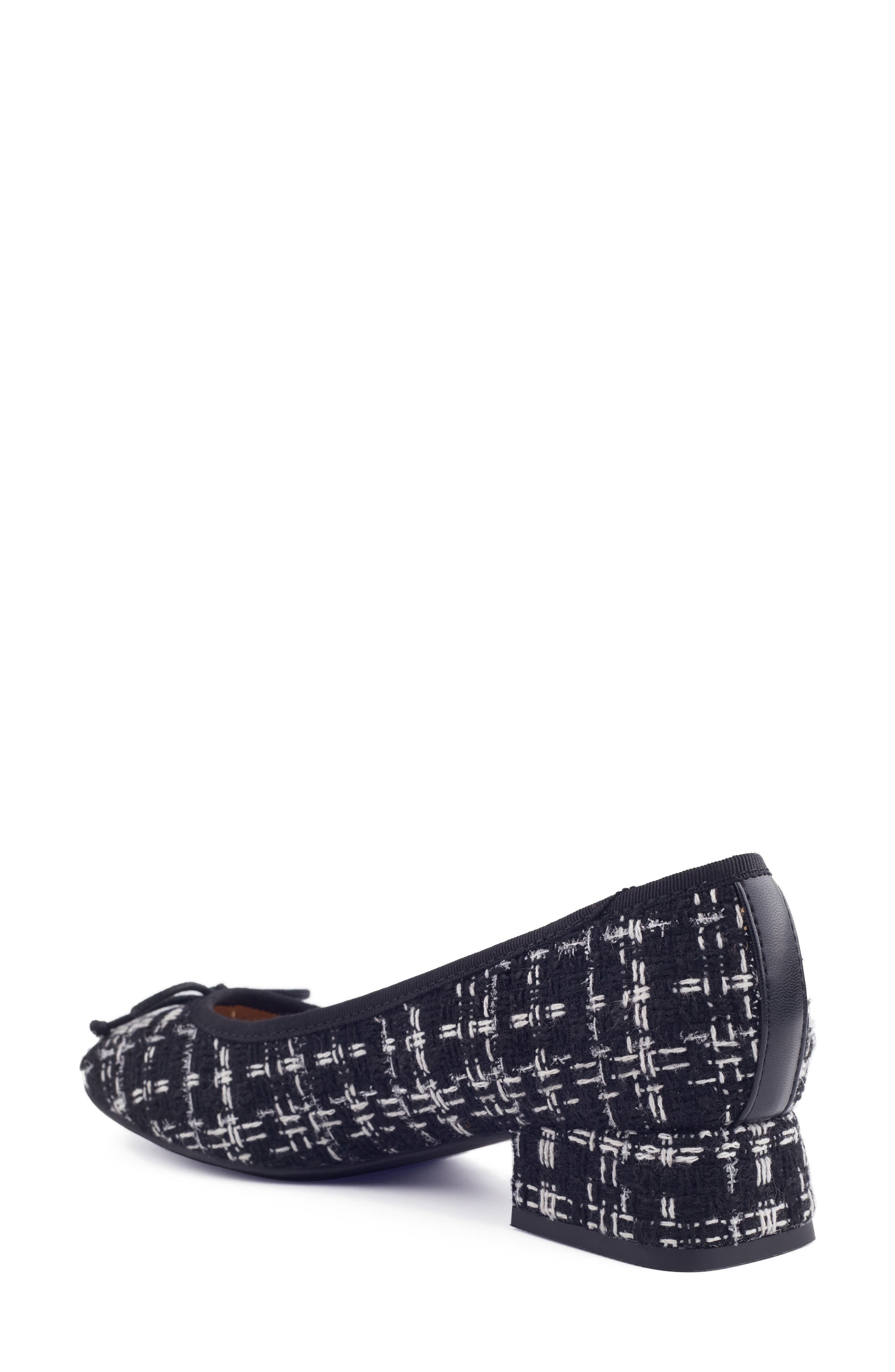 Me Too Juna Ballet Pump, Alternate, color, Black Grey Silver Textile