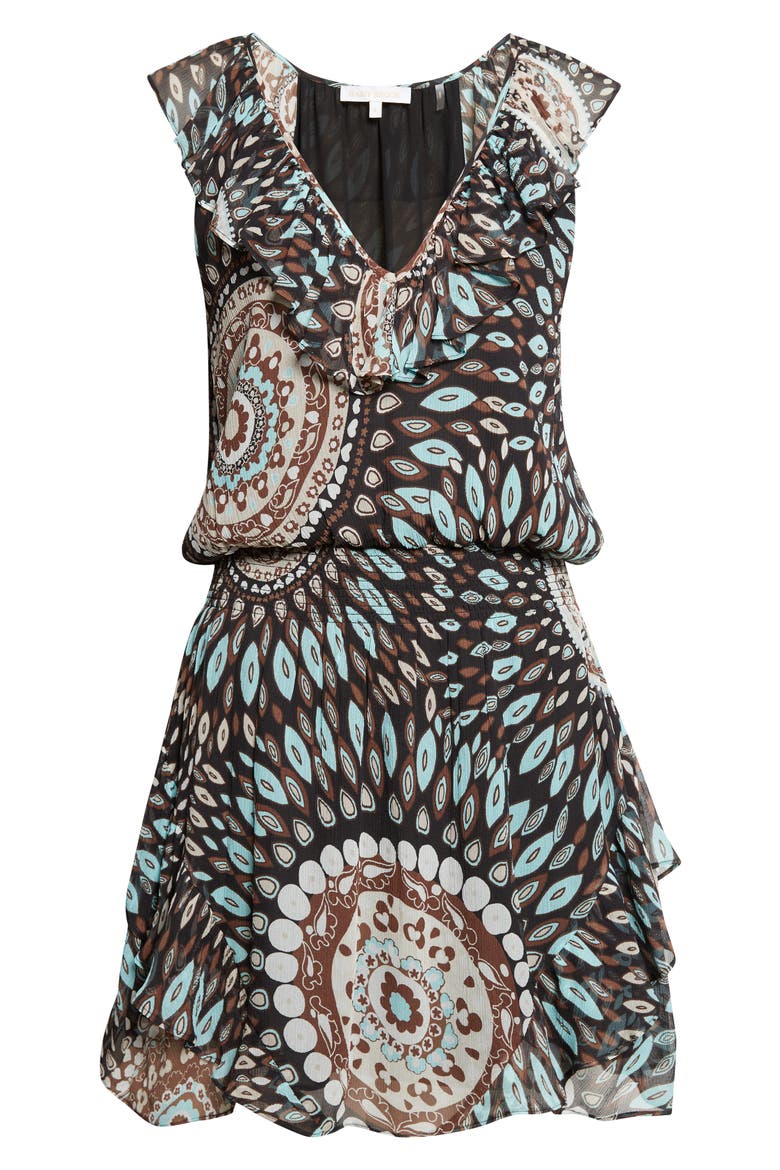 Morgan Medallion Silk Minidress, Alternate, color, MULTI MEDALLION