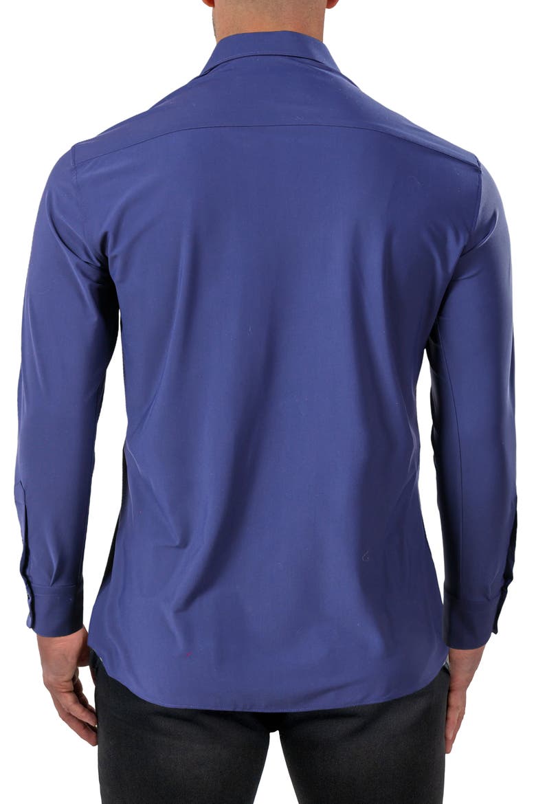FibZip Marthyr Knit Zip-Up Shirt, Alternate, color, BLUE