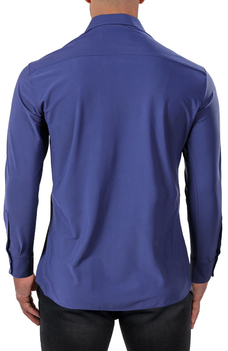 Maceoo FibZip Marthyr Knit Zip-Up Shirt, Alternate, color, Blue
