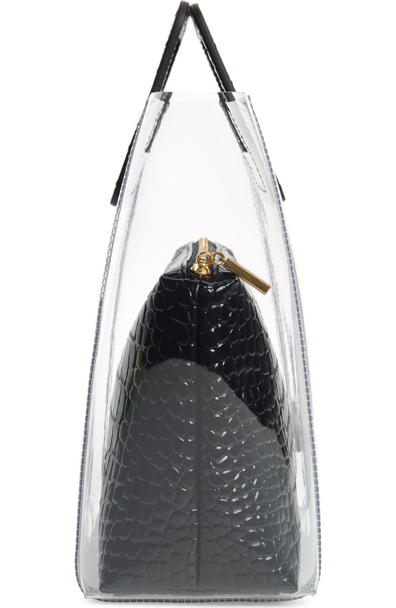 STAUD Shirley Transparent Tote, Alternate, color, Black