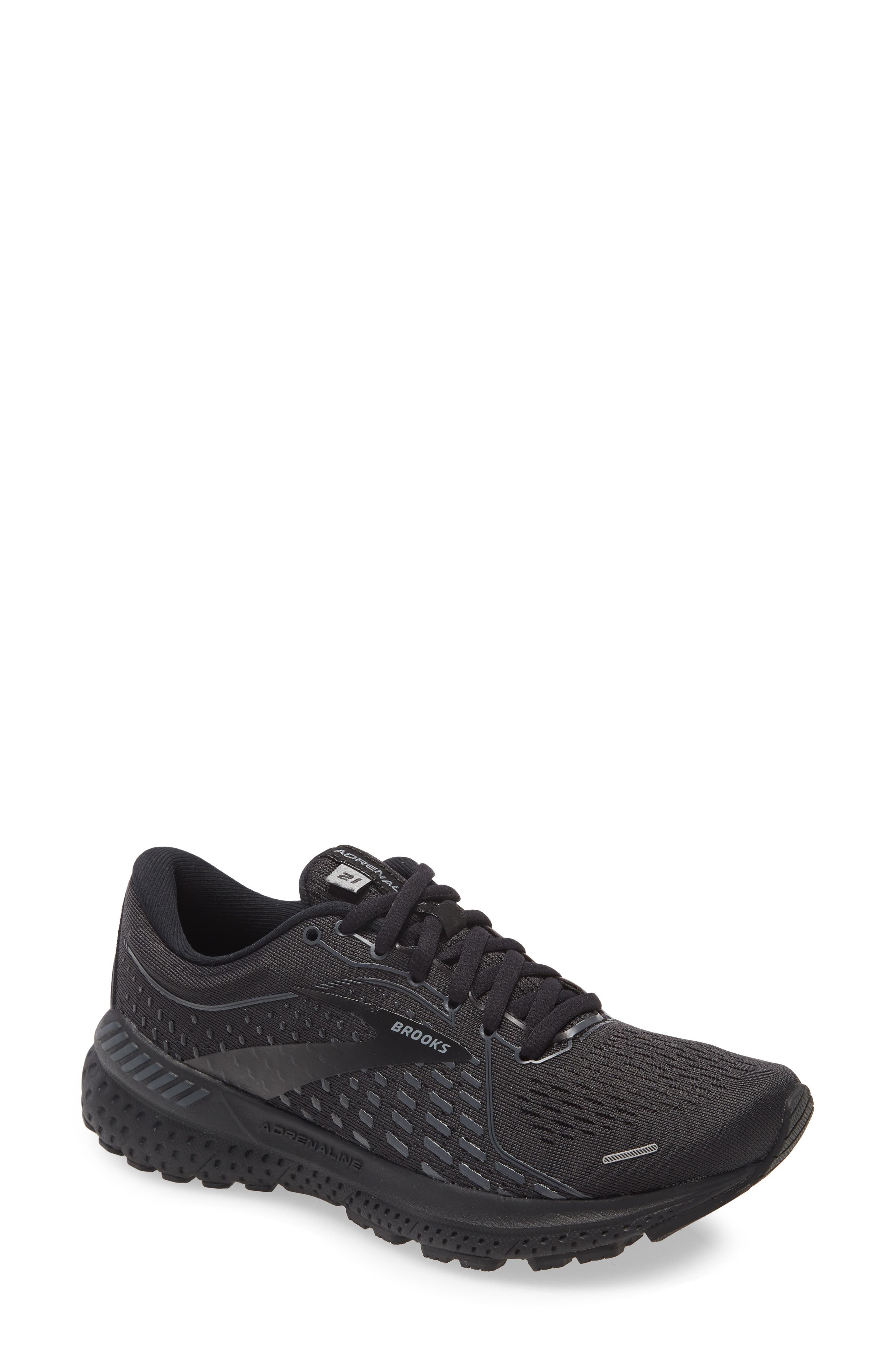 Adrenaline GTS 21 Running Shoe, Main, color, BLACK/ BLACK/ EBONY