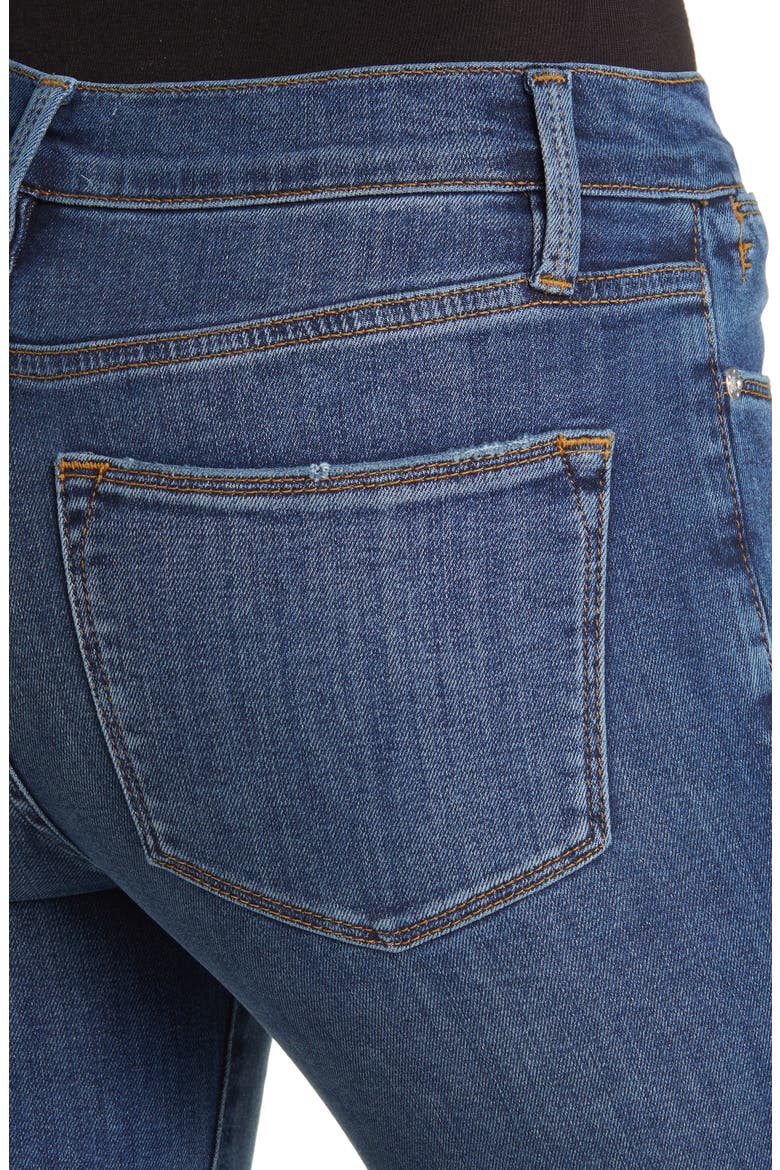 Le High Raw Hem Ankle Straight Leg Jeans, Alternate, color, DUBLIN