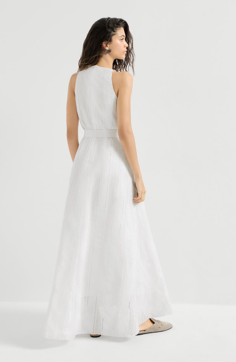 Brunello Cucinelli Broderie anglaise dress, Alternate, color, White