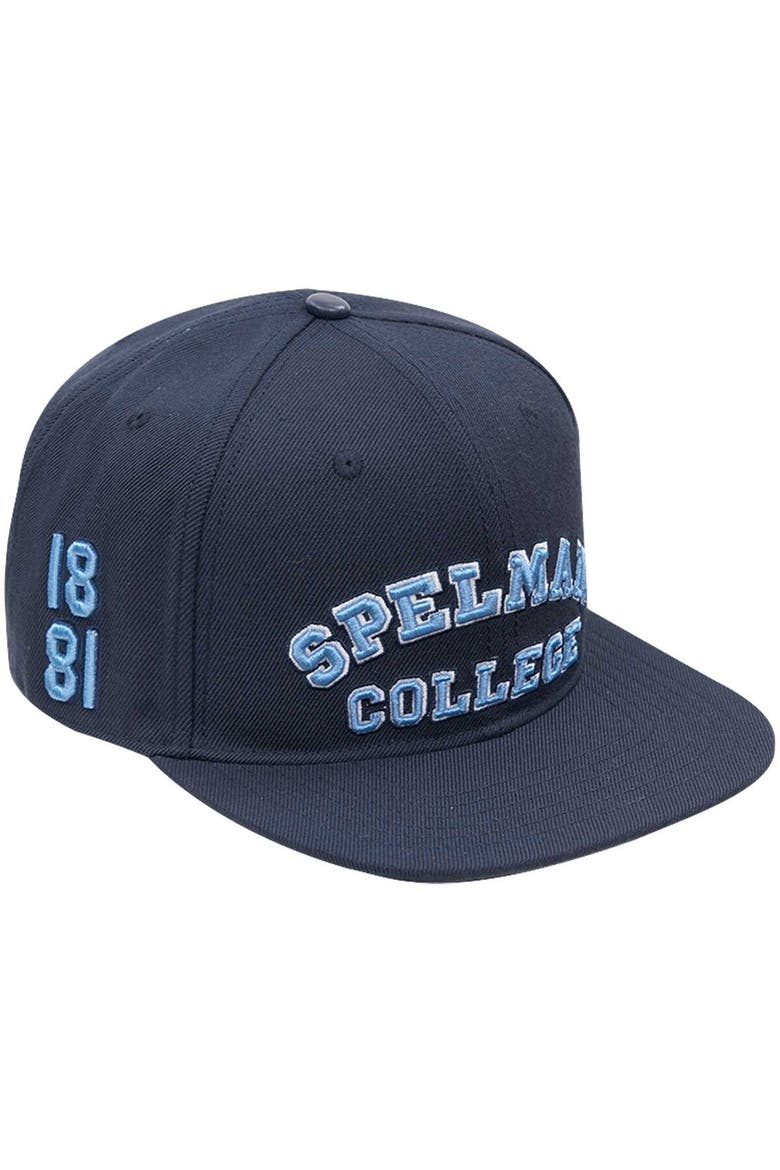 Men's Pro Standard  Navy Spelman College Jaguars Evergreen Spelman College Snapback Hat, Main, color, Navy
