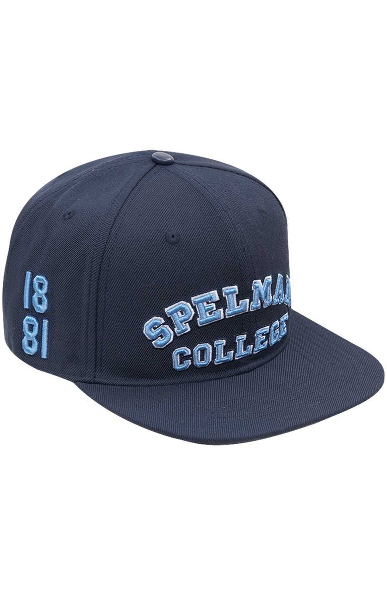 PRO STANDARD Men's Pro Standard Navy Spelman College Jaguars Evergreen Spelman College Snapback Hat, Main, color, Navy