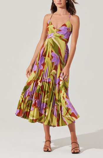 ASTR the Label Blythe Pleated Maxi Dress Nordstrom