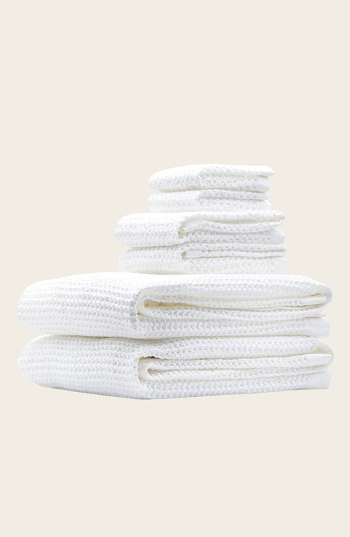 Italic Sedona Waffle Towels In White