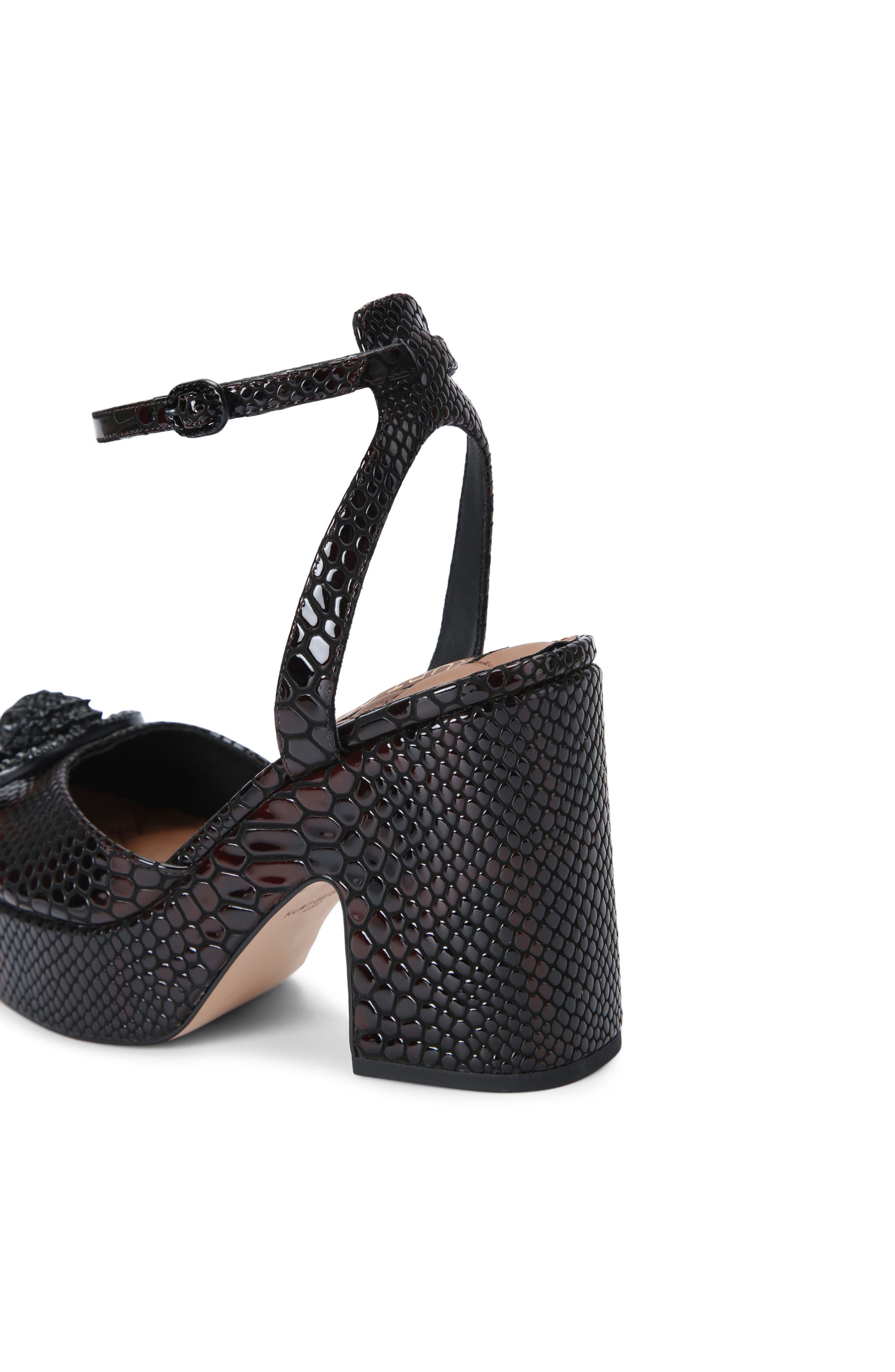 Kurt Geiger London Chelsea Ankle Strap Platform Pump, Alternate, color, Charcoal