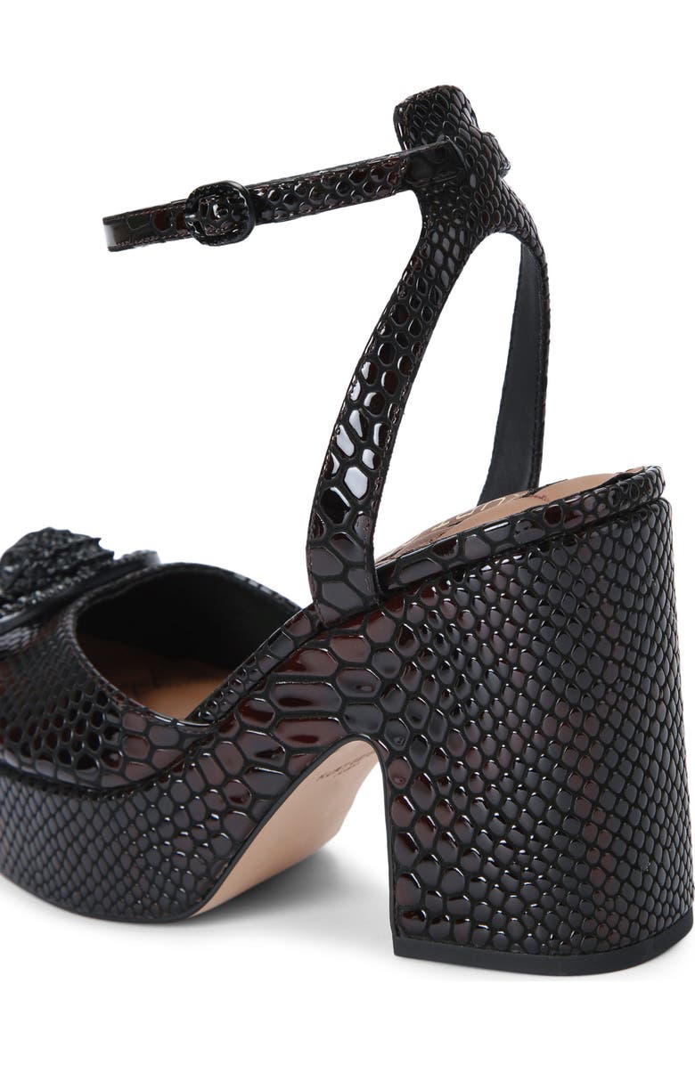 Kurt Geiger London Chelsea Ankle Strap Platform Pump, Alternate, color, Charcoal