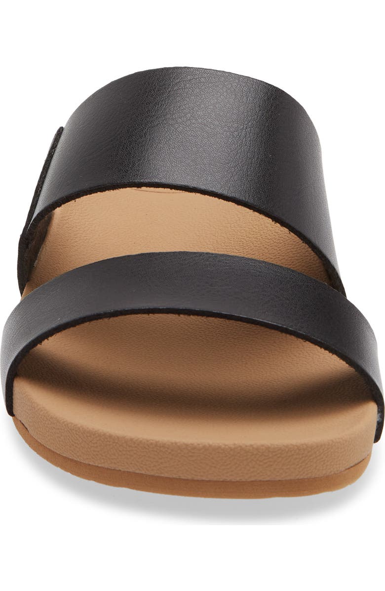 Reef Kaia Slide Sandal, Alternate, color, Black/Tan