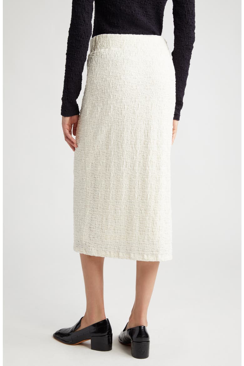 Smocked Cotton Blend Midi Skirt, Alternate, color, GESSO