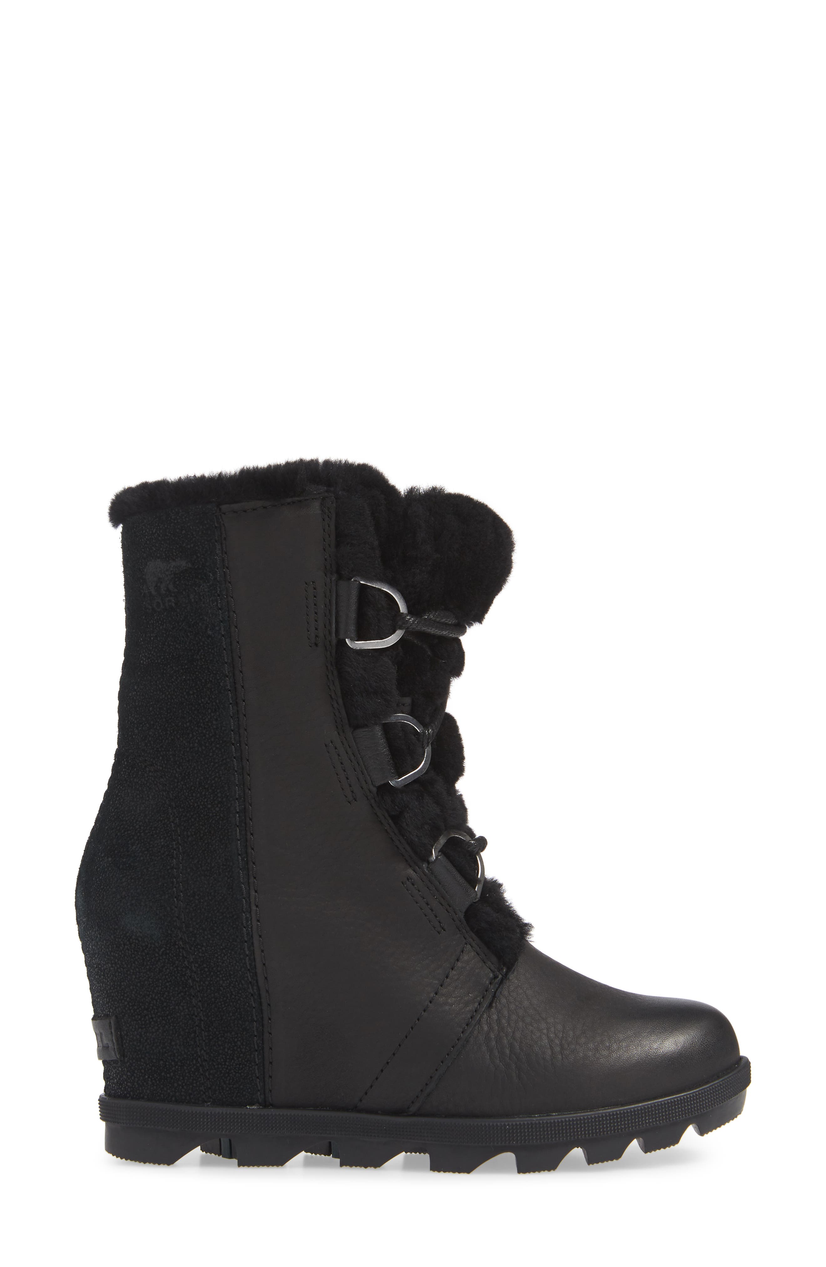 SOREL Joan of Arctic II Lux Wedge Genuine Shearling Bootie, Alternate, color, 