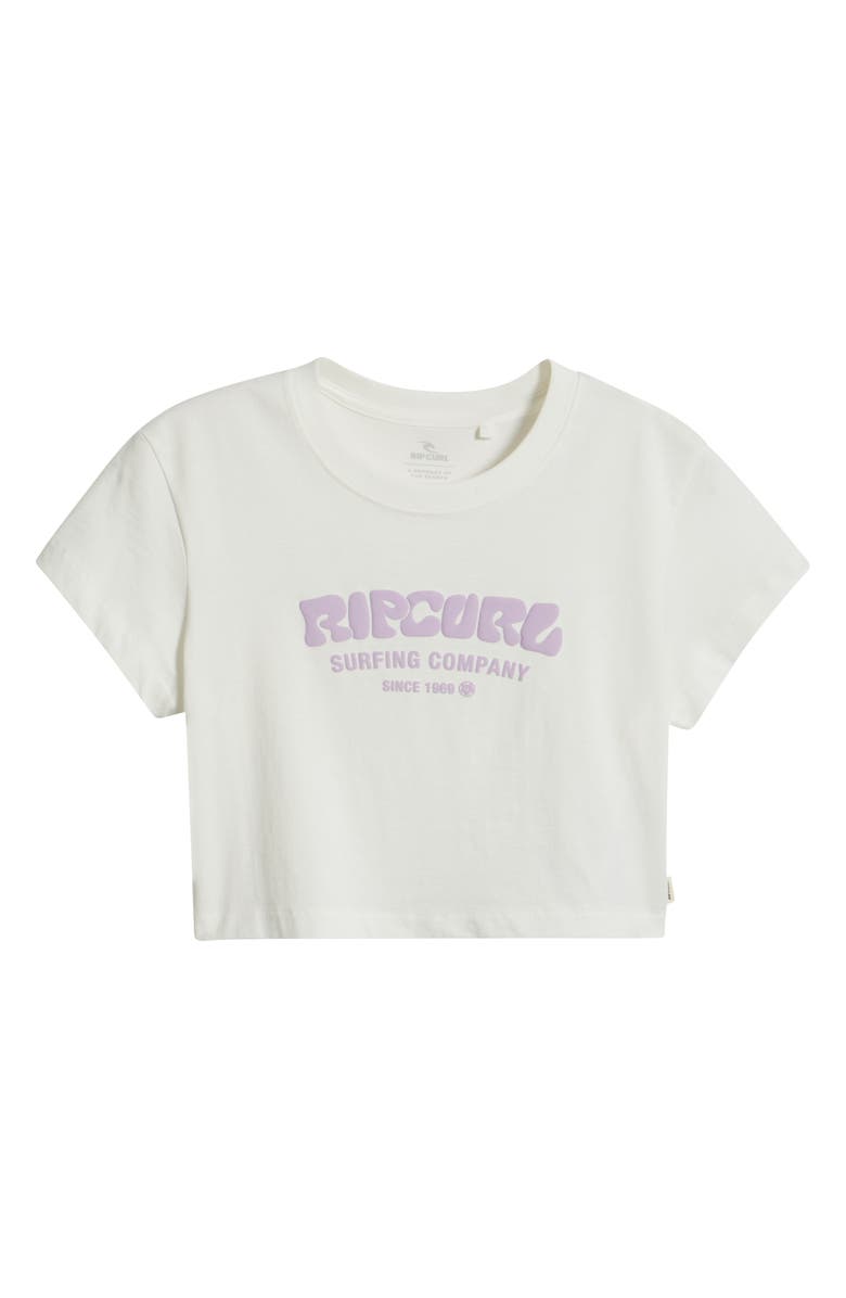 Rip Curl Surf Puff Cotton Graphic Baby Tee, Alternate, color, Bone