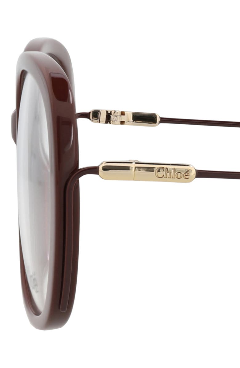 Chloé Novelty 56mm Round Optical Glasses, Alternate, color,