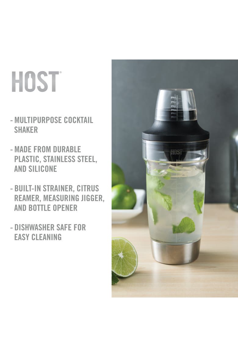 5-in-1 Cocktail Shaker, Alternate, color, Clear