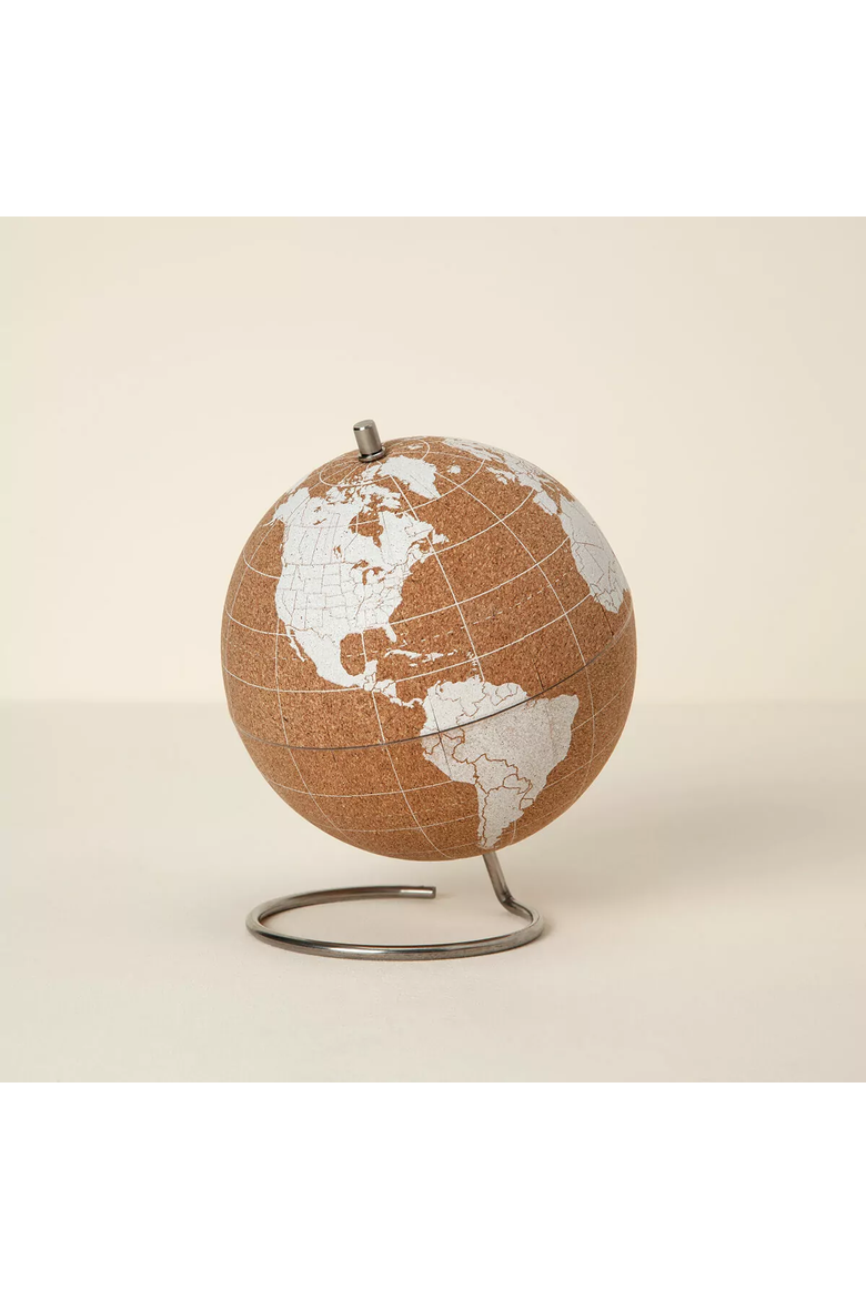 World Traveler's Cork Globe by Suck UK, Alternate, color, Cork
