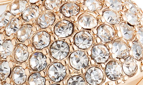 Open Edit Set Of 2 Domed Rings In Clear- Gold