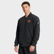 Nike Men's Nike Black Washington Commanders Sideline Powerful Blocking Full-Zip Dri-FIT Bomber Jacket