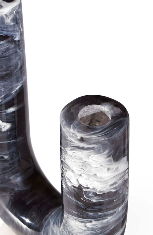 Jonathan Adler Mustique Double Tube Vase In Black/white Marble