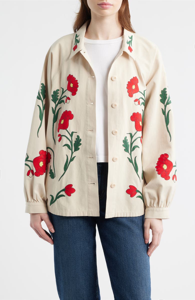 THE GREAT. & Stetson The Western Commodore Jacket, Main, color, Cream