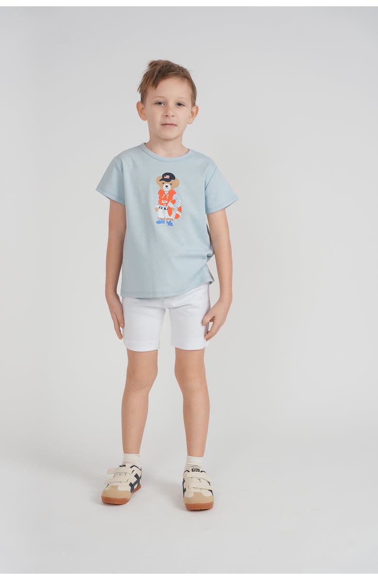 Fragile Cotton Short Sleeve Bear Print Tshirt, Alternate, color, Blue