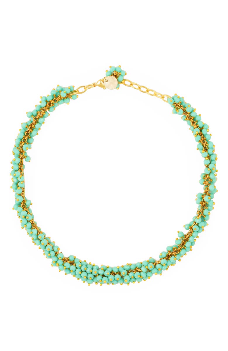 Deepa Gurnani Jemsa Necklace, Main, color, Turquoise