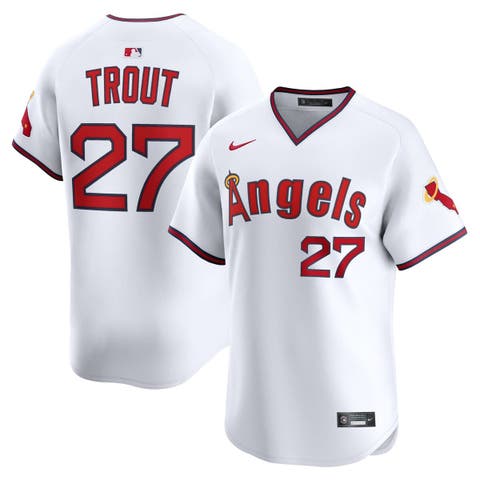 Men's Nike Mike Trout White Los Angeles Angels Alternate Limited Jersey