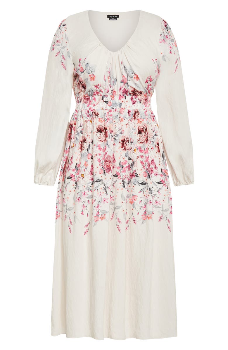 City Chic Keyla Floral Long Sleeve Maxi Dress, Main, color, Floral