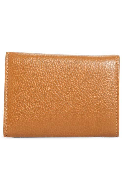 Christian Louboutin Mooncrest Compact Leather Trifold Wallet In Brown