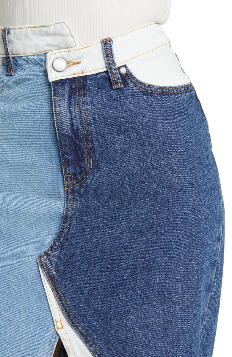 PTCL Patchwork Denim Skirt, Alternate, color, 