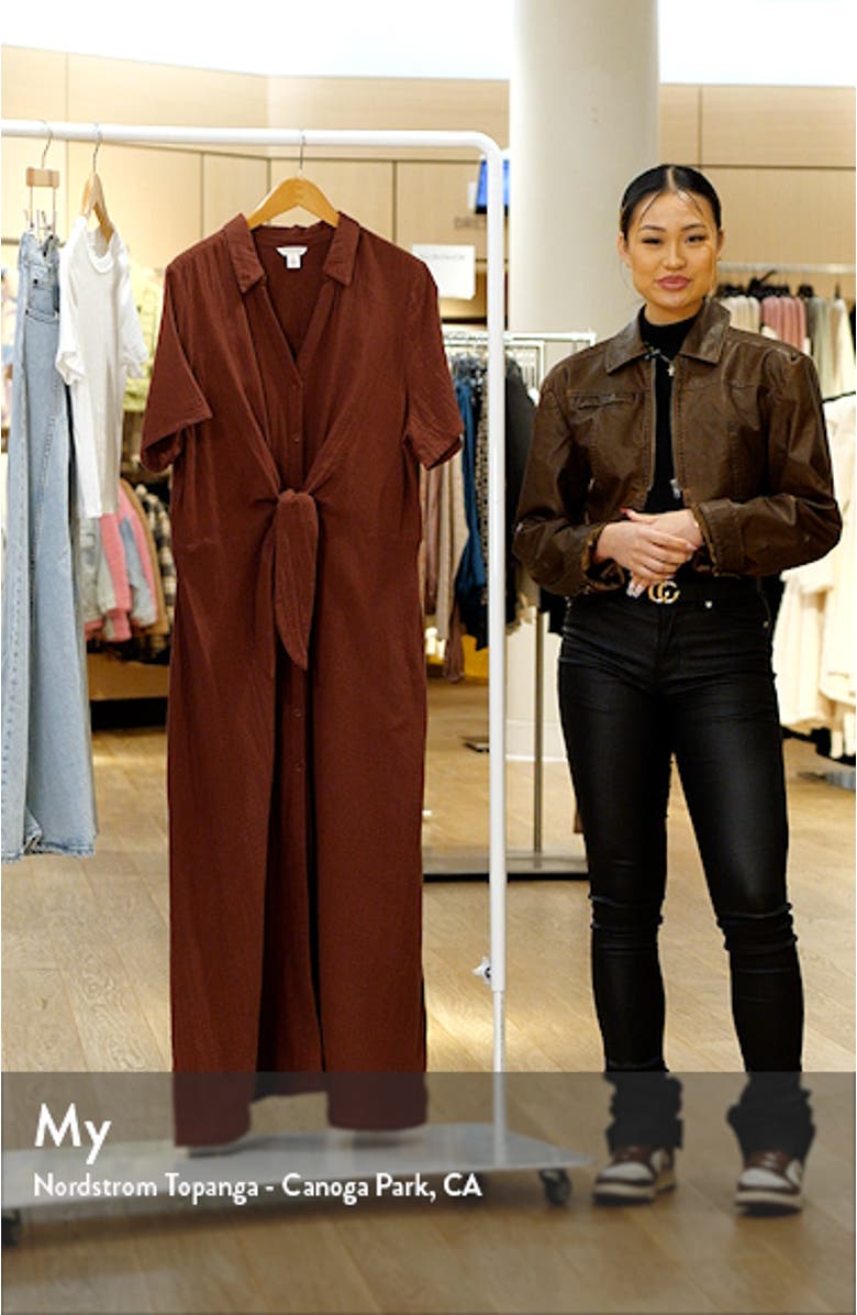 Tie Front Cotton Gauze Maxi Dress, sales video thumbnail