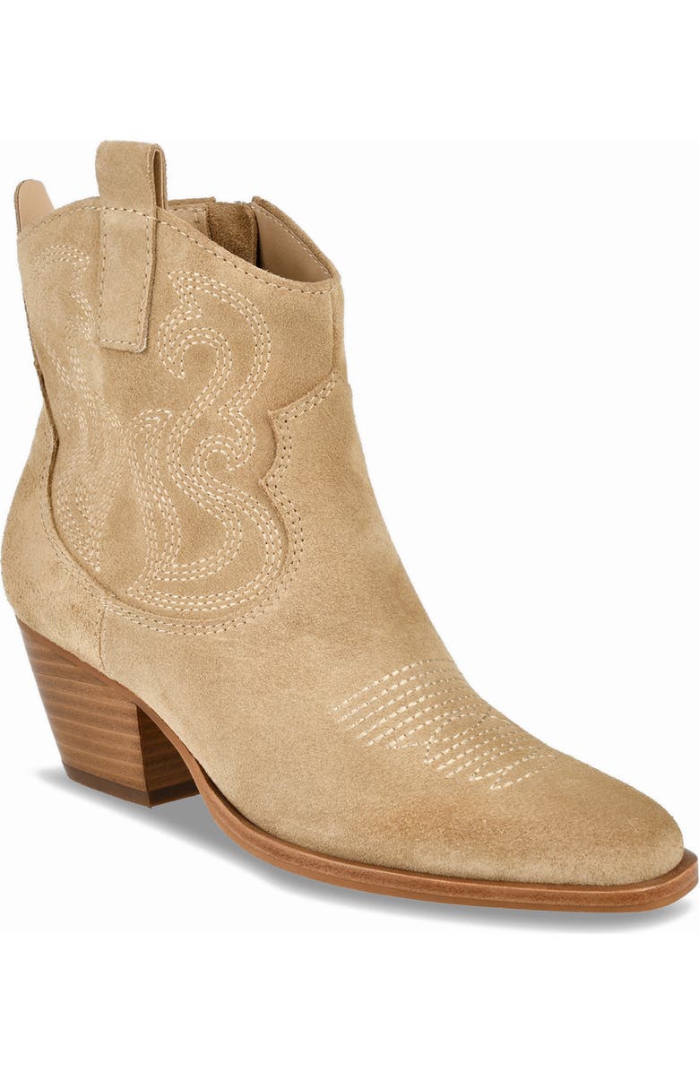 Dolce Vita Shania Waterproof Western Boot, Main, color, Taupe Suede H2o